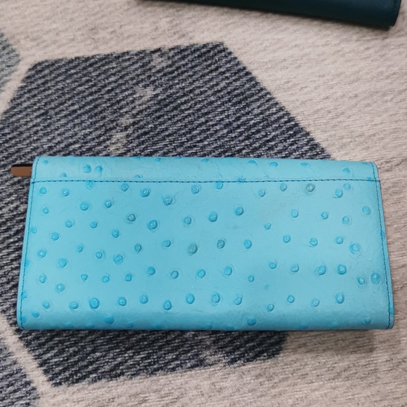New Kate Spade Wellesly Ostrich Cyndy Long Wallet - Picture 9 of 11